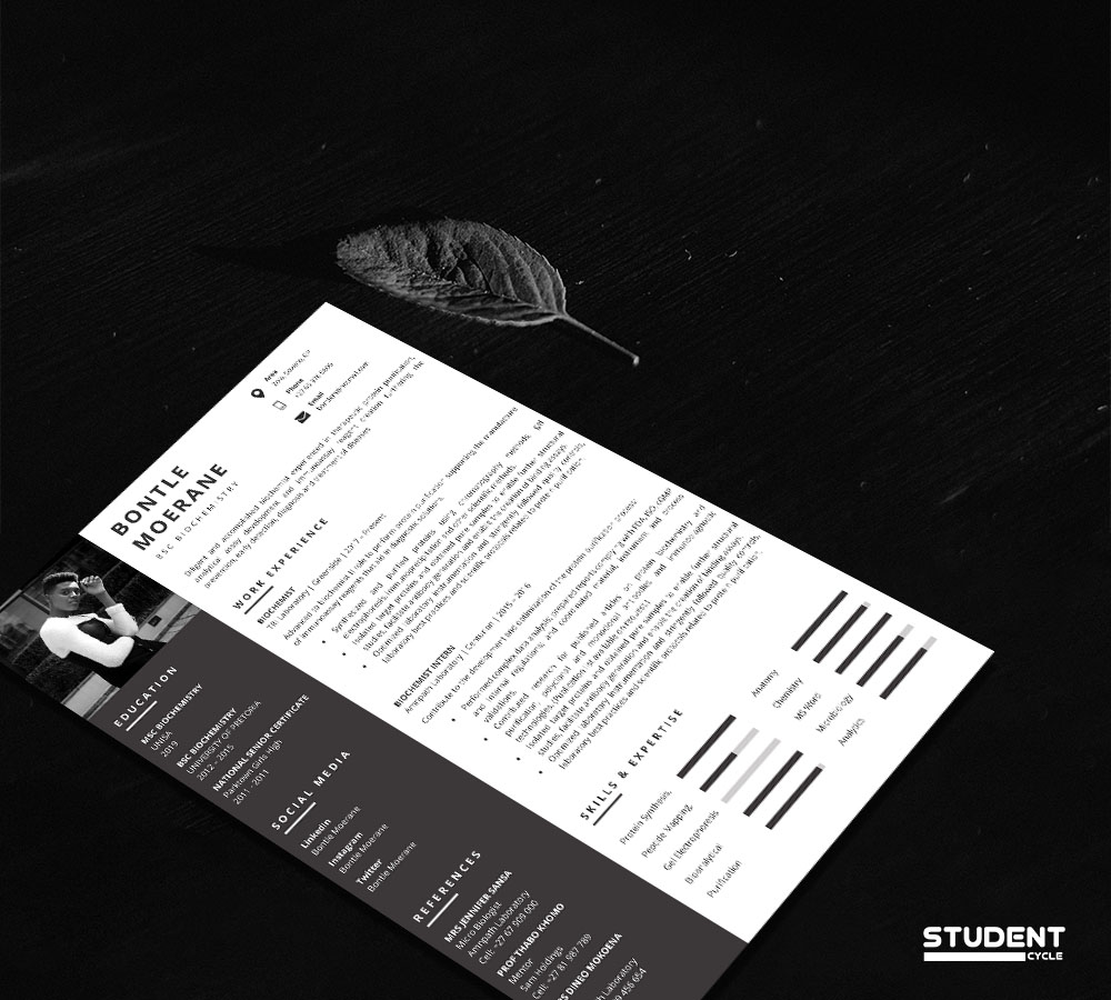 Biochemist CV Design Preview 3 - Student Cycle