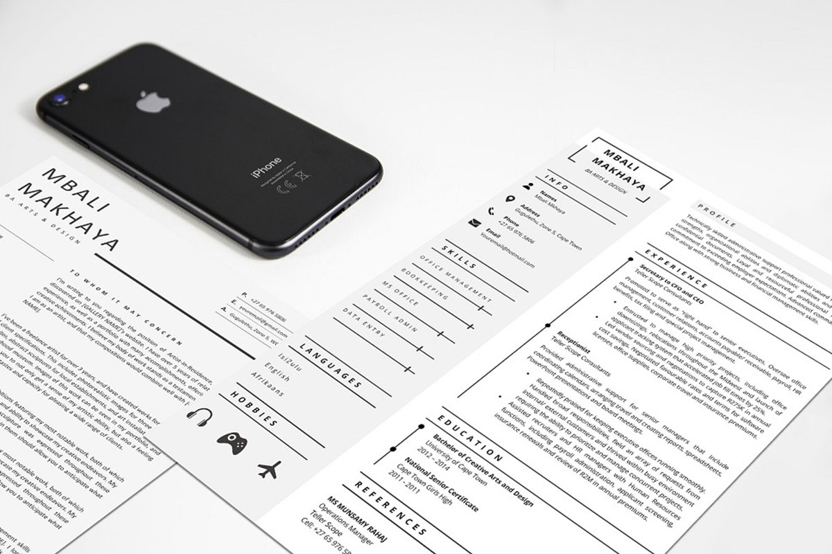 Bank Teller CV Design Preview 4 - Student Cycle
